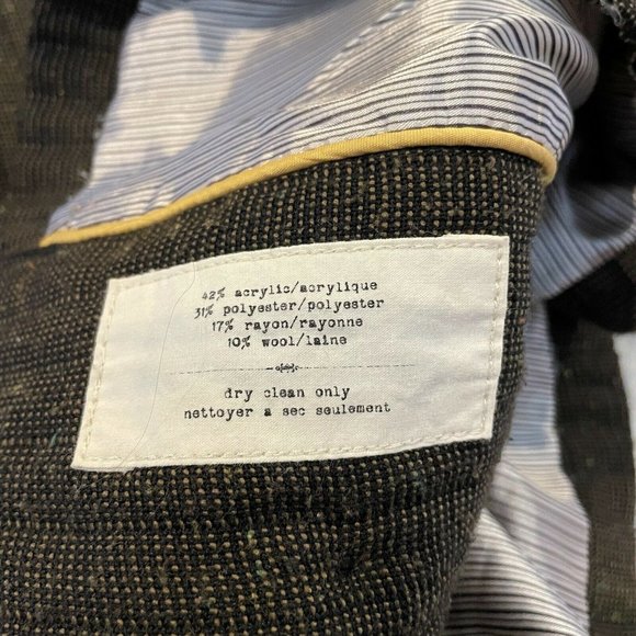 Anthropologie Cartonnier Brown Tweed Blazer Jacket - Picture 9 of 9